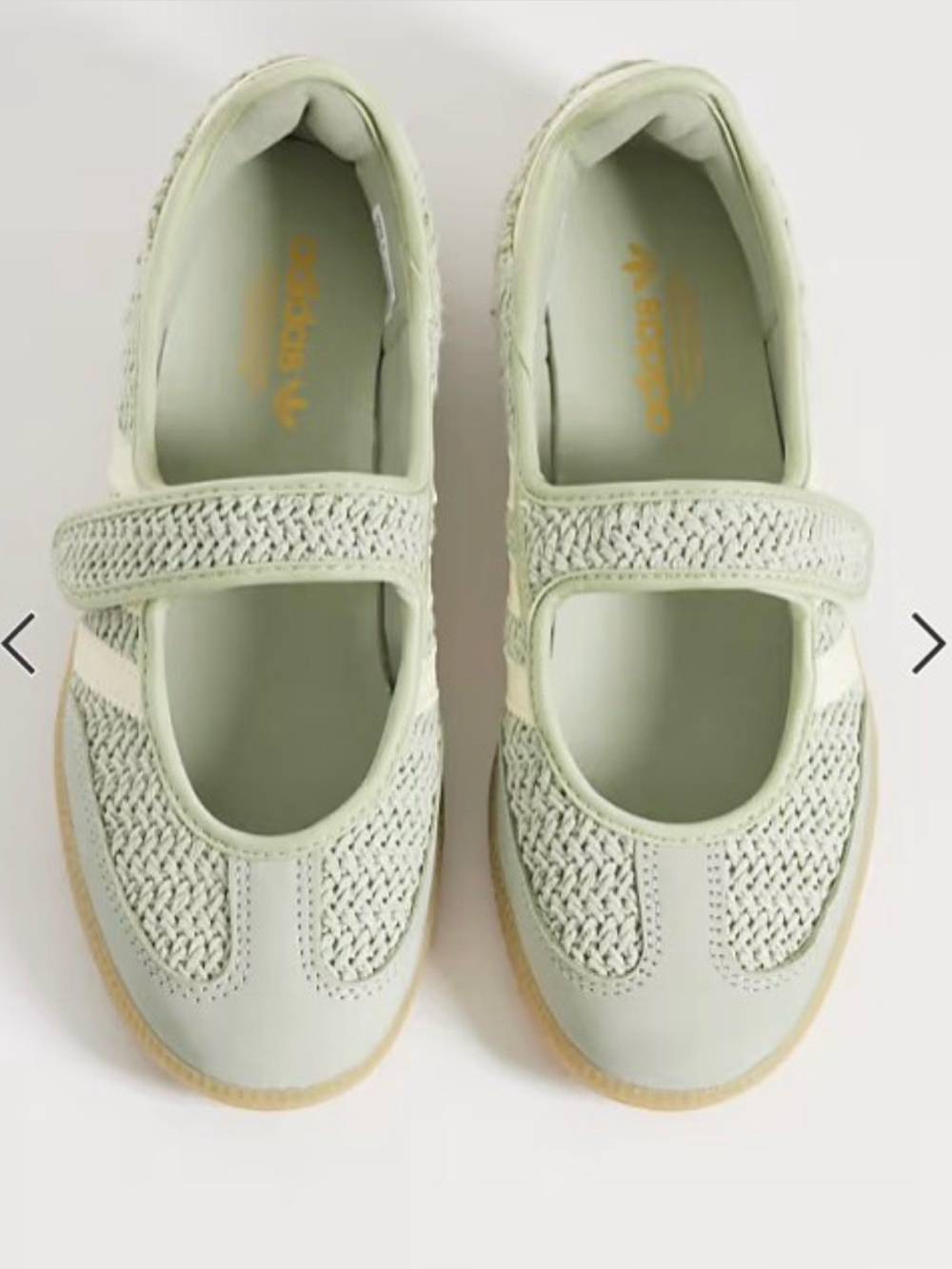 Women’s Adidas Mary Jane’s - Sage Green Crochet